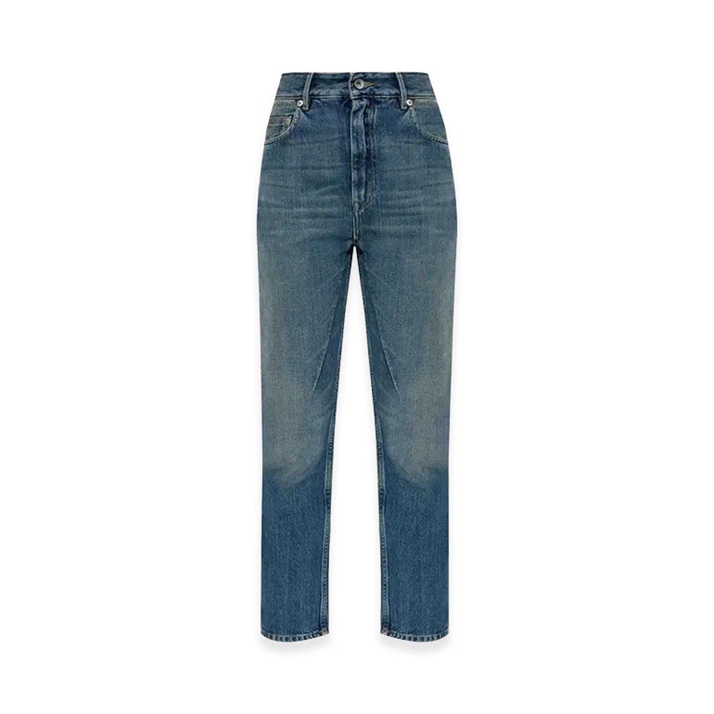 Rick Owens Women's DRKSHDW Straight-Leg Jeans "Medium Wash"