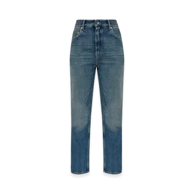 Rick Owens Women's DRKSHDW Straight-Leg Jeans "Medium Wash"