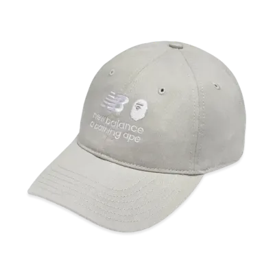 A BATHING APE x NEW BALANCE PANEL CAP "Grey"