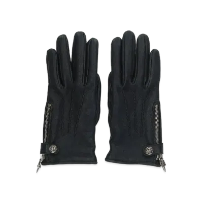 Chrome Hearts Dagger Zip Cross Ball Leather Grove "Black"