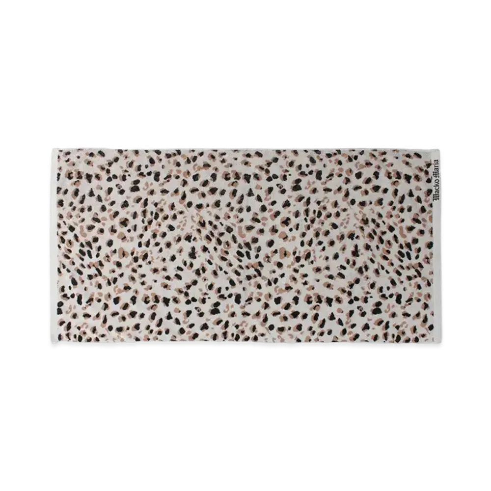 WACKO MARIA Leopard Jacquard Towel (Beach) "Black"