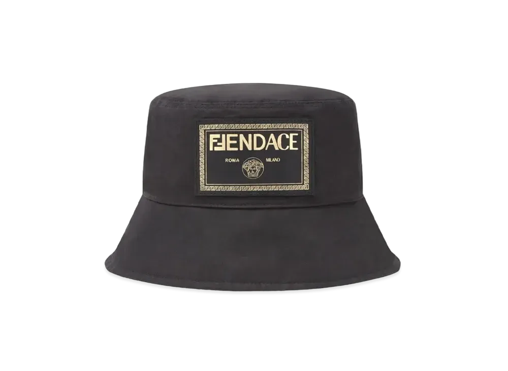 FENDI x Versace Fendace Logo Bucket Hat "Black"