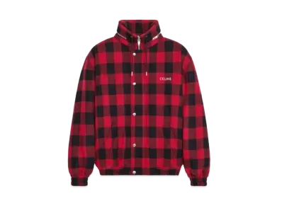 CELINE Rose Blouson / Check Wool "Red/Black"