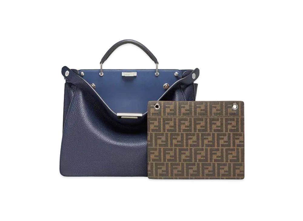 FENDI Peekaboo I See U Medium Leather Bag "Blue"