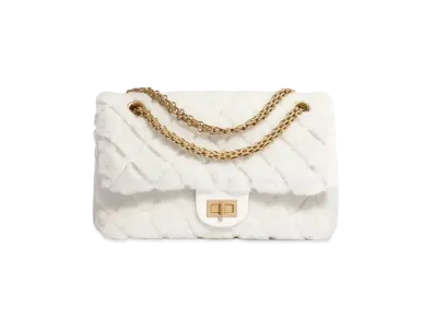 CHANEL 2.55 Hand Bags Searing Lambskin & Aged Calfskin "White"