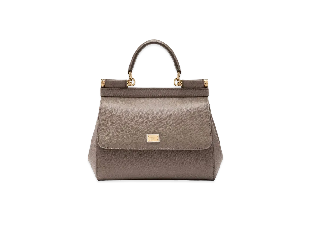 Dolce&Gabbana Sicily Bag Small Dauphine Leather "Beige"