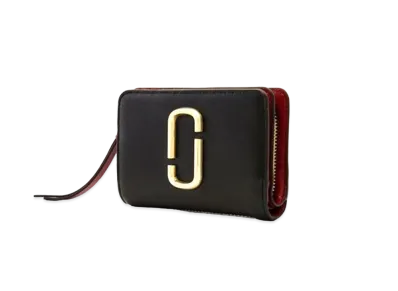 Marc Jacobs The Snapshot Compact Wallet "Black/Chianti"
