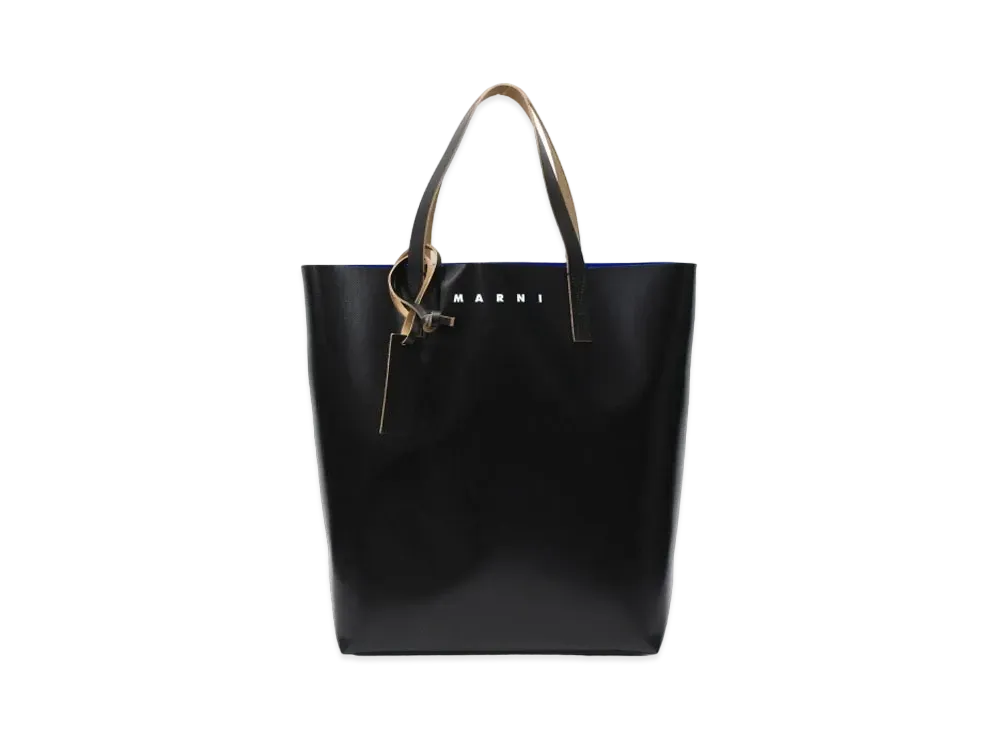 Marni Black And Blue Tribeca Shopping Bag "Black/Royal"