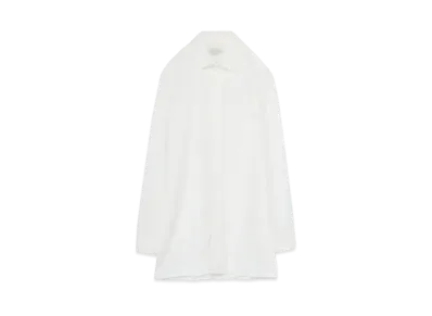 Yohji Yamamoto Pour Homme COTTON BROAD CHAIN STITCH COLLAR SHIRT "White"