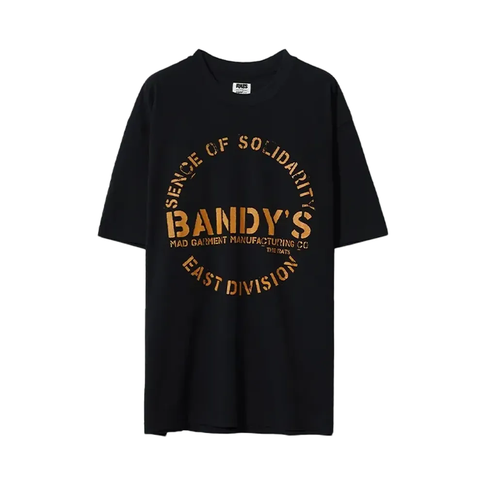 RATS STAMP LOGO TEE "BLACK"