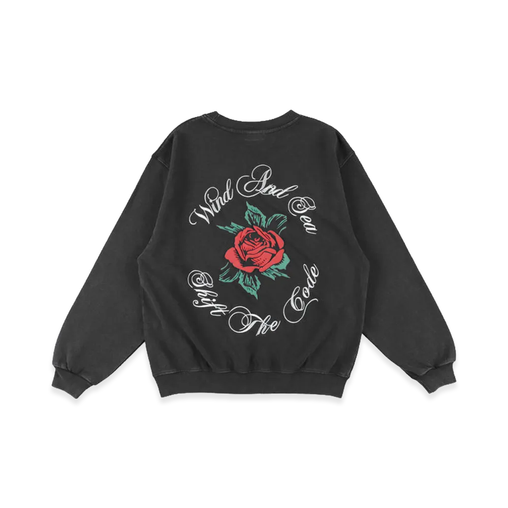 WIND AND SEA Rose Logo Sweatshirt "Black"