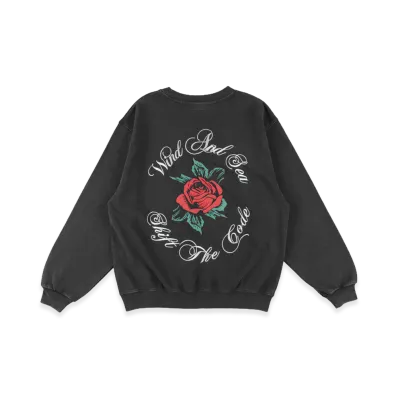 WIND AND SEA Rose Logo Sweatshirt "Black"