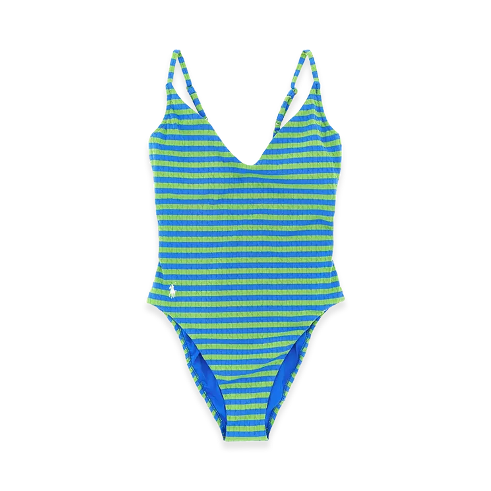 Polo Ralph Lauren Women's Lingerie One-Piece Swimsuit "Green/Blue"