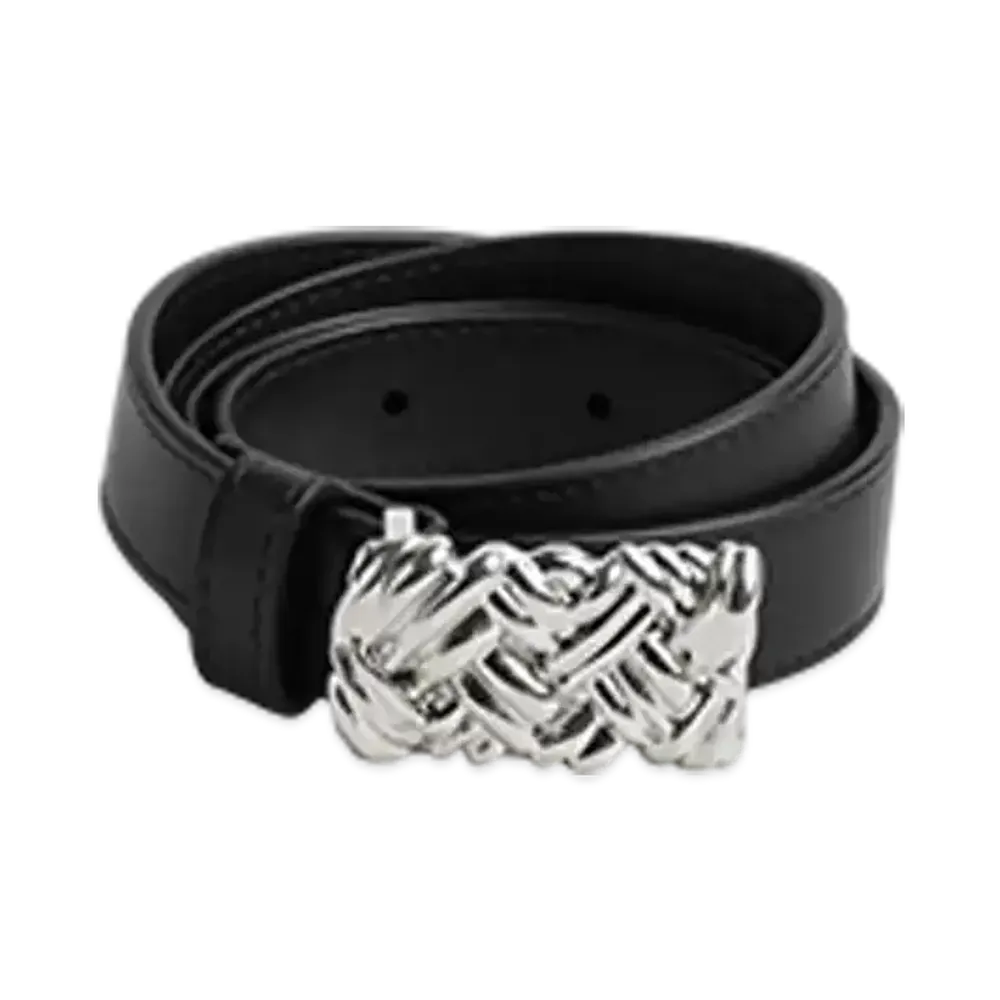 Bottega Veneta Intreccio Belt "Black"