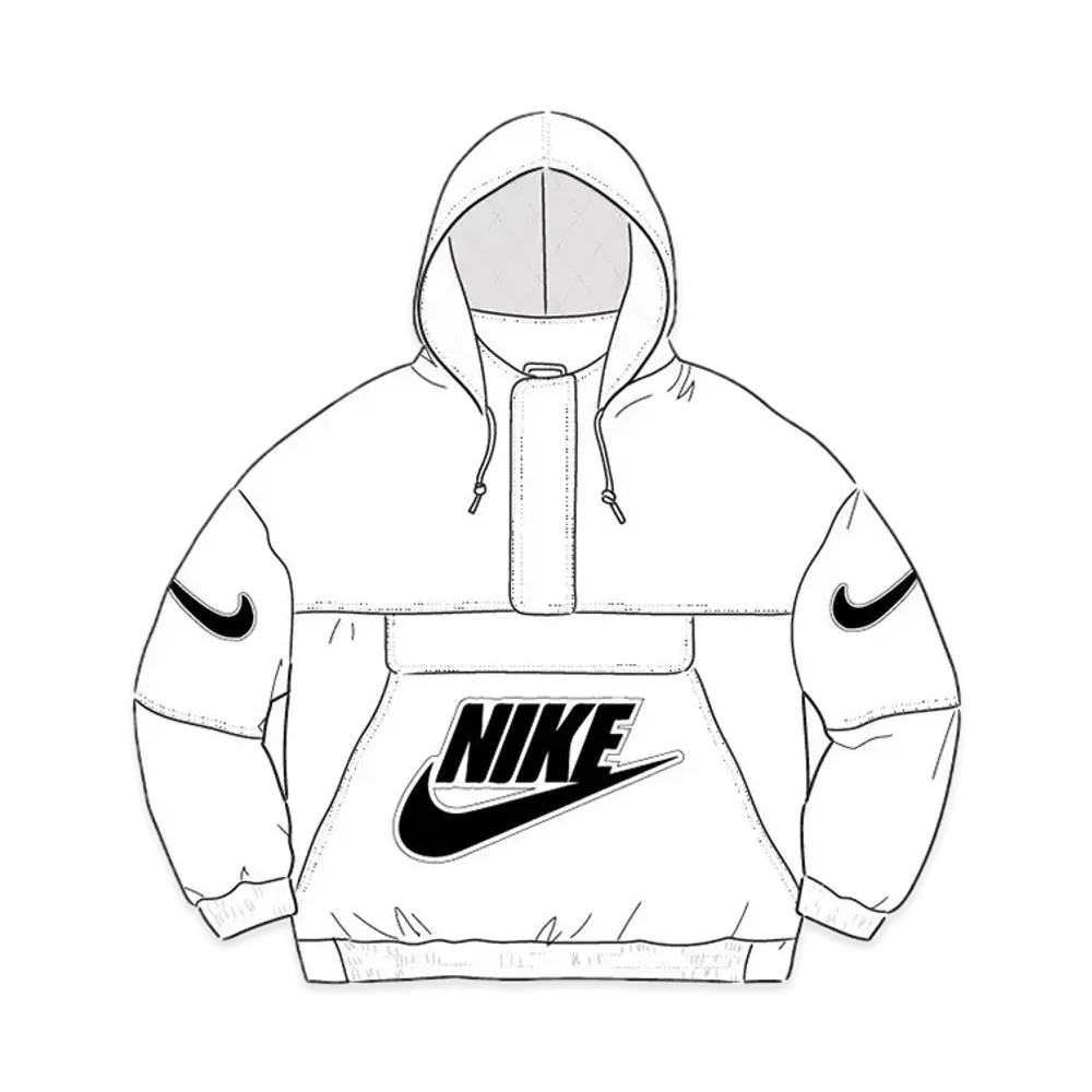 Supreme x Nike Leather Anorak "White"