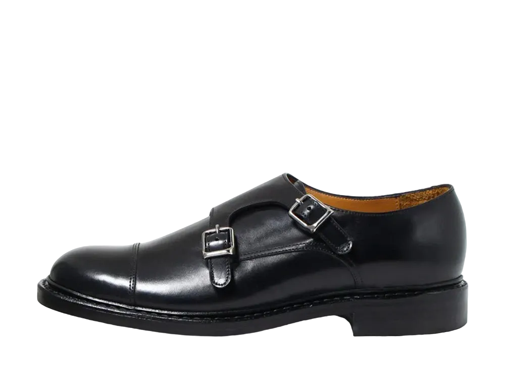 Jalan Sriwijaya Double Monk Strap PN02 Calf Leather "Black" 99058 Dainite Sole