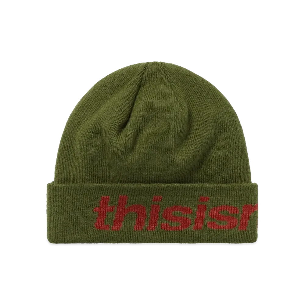 thisisneverthat HSP-Logo Big Cuff Beanie "Green"