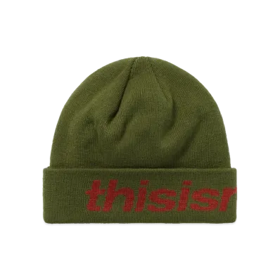 thisisneverthat HSP-Logo Big Cuff Beanie "Green"