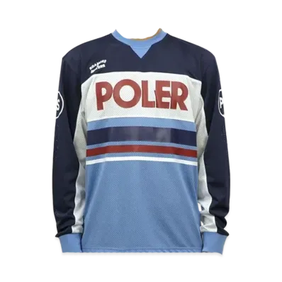 POLeR MOTO Jersey Mesh LS Tee "Blue"