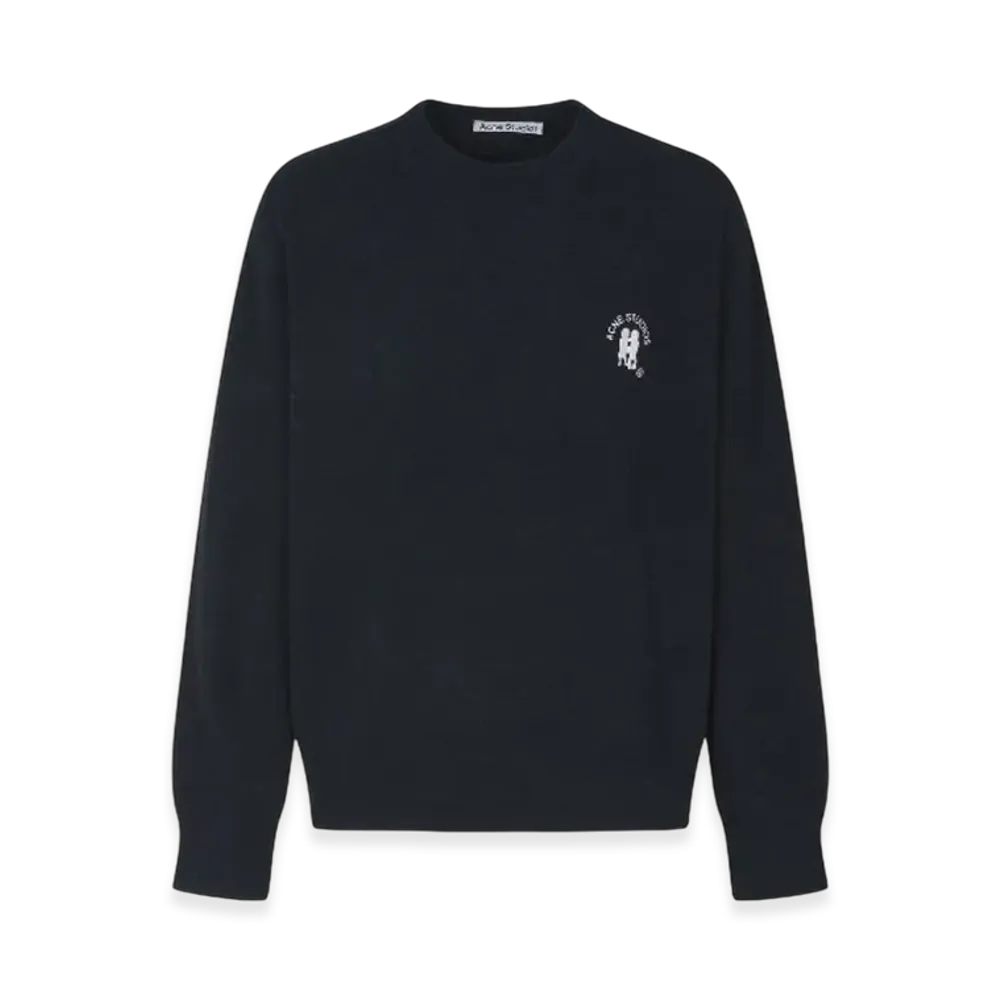 Acne Studios Embroidered Logo Jumper "Dark Navy Melange"