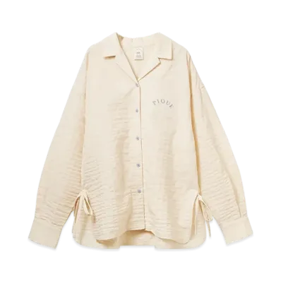 GELATO PIQUE Fabric Ribbon Shirt "Off White"