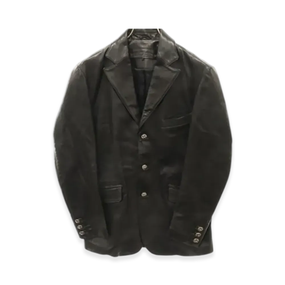 Chrome Hearts Leather Tailored Jacket "Black"