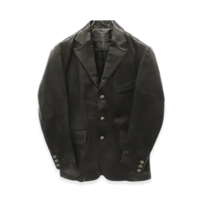 Chrome Hearts Leather Tailored Jacket "Black"