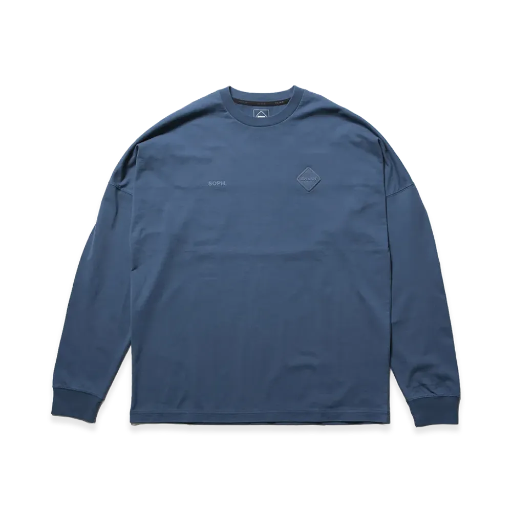 F.C.Real Bristol Cut-Off Logo L/S Tee "Blue"