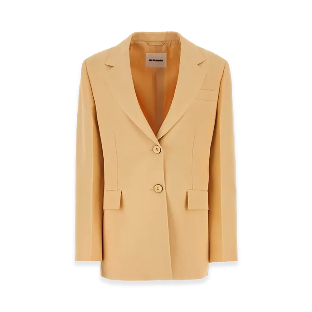 Jil Sander Women's Peach Viscose Blend Oversize Blazer "Orange"