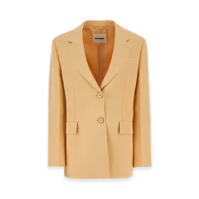 Jil Sander Women's Peach Viscose Blend Oversize Blazer "Orange"