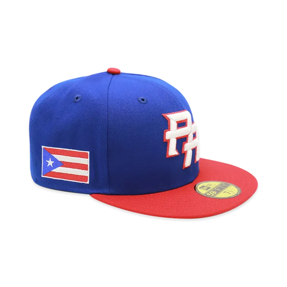 NEW ERA x THE CAP 59Fifty 2026 World Baseball Classic On-Field Puerto Rico "Light Royal/Scarlet"