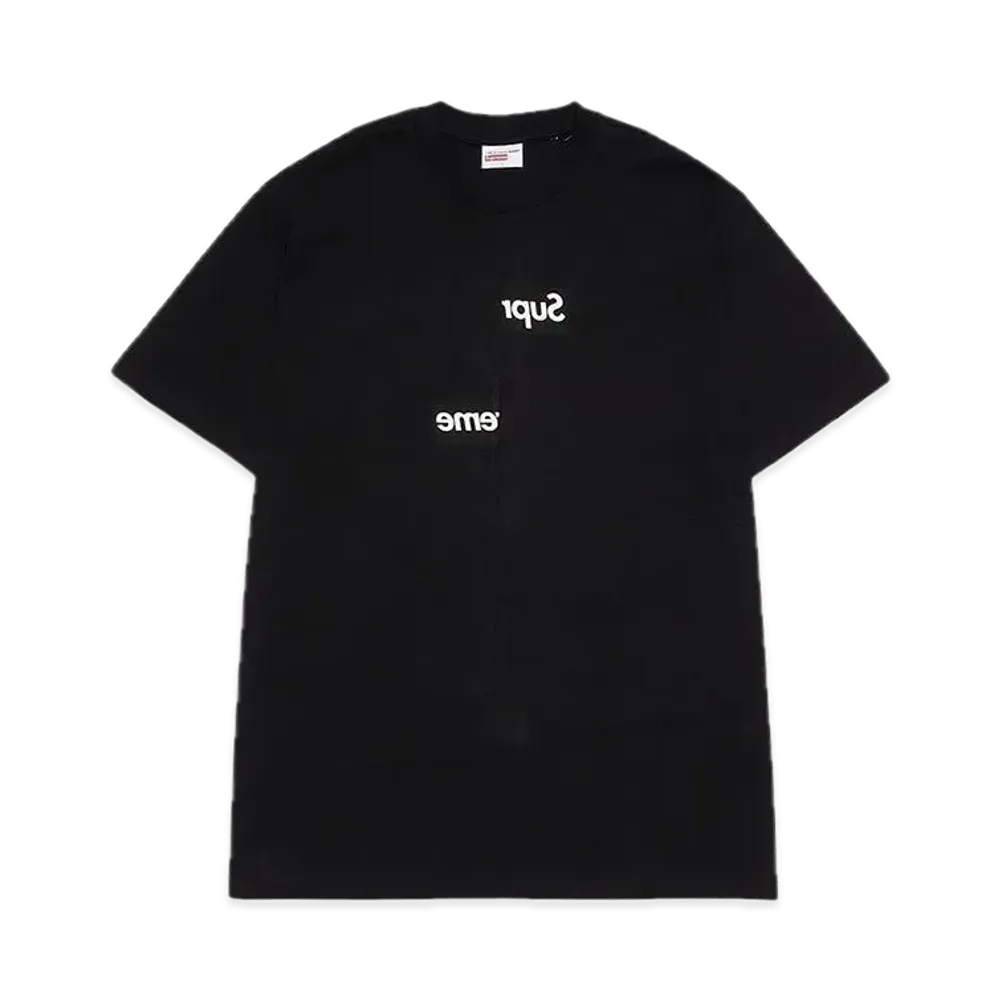 Supreme x COMME des GARCONS SHIRT Split Box Logo Tee "Black"