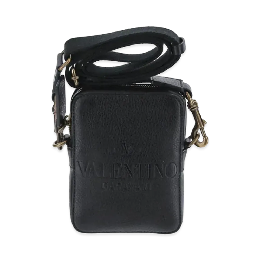 Valentino Valentino Garavani Identity Leather Crossbody Bag Small "Black"
