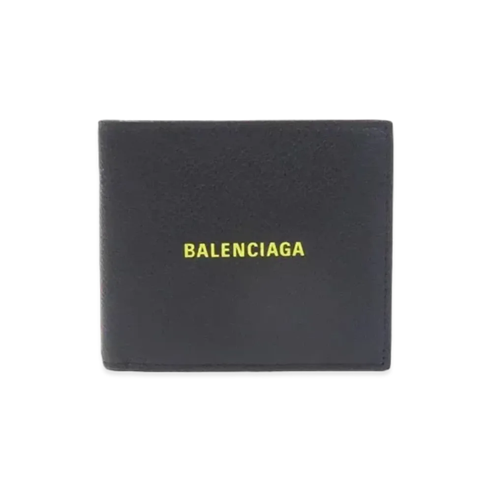BALENCIAGA Cash Square Wallet "Black/Yellow"