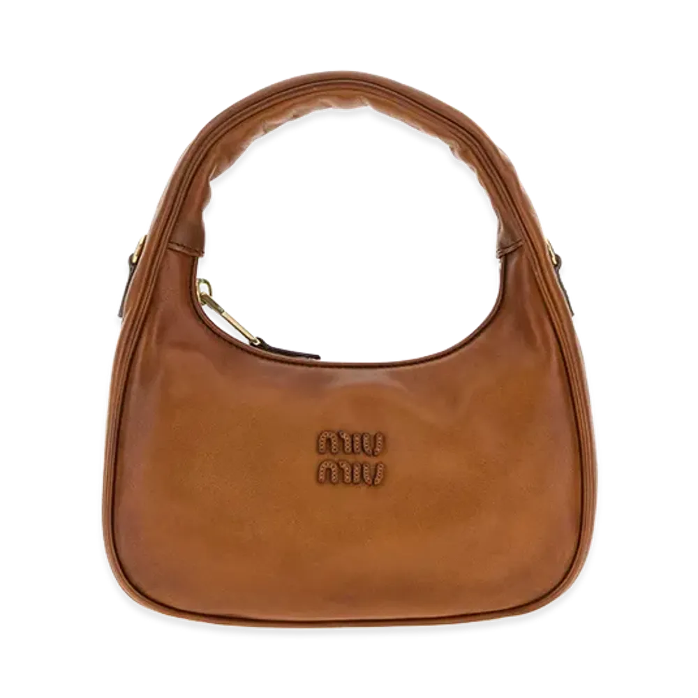 MIU MIU Women's Caramel Leather Wander Handbag "Brown"