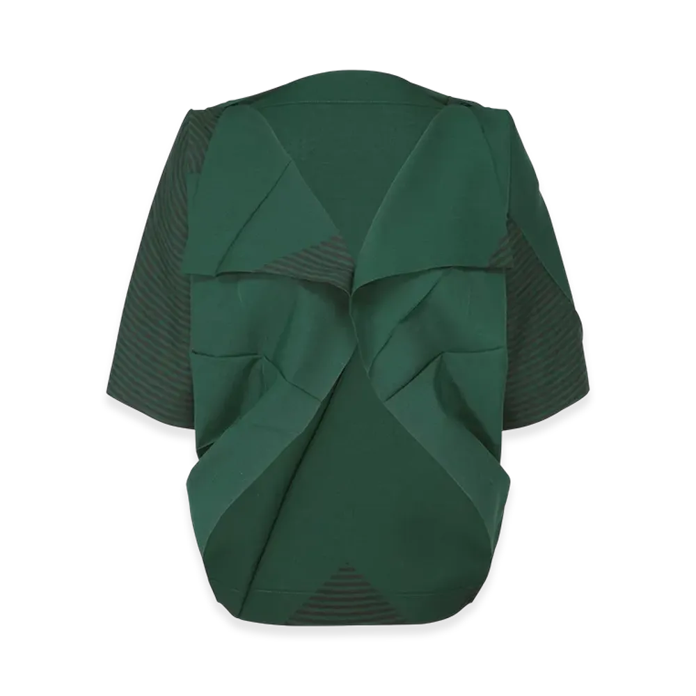 132 5. ISSEY MIYAKE Fold Ramie Print "Viridian"