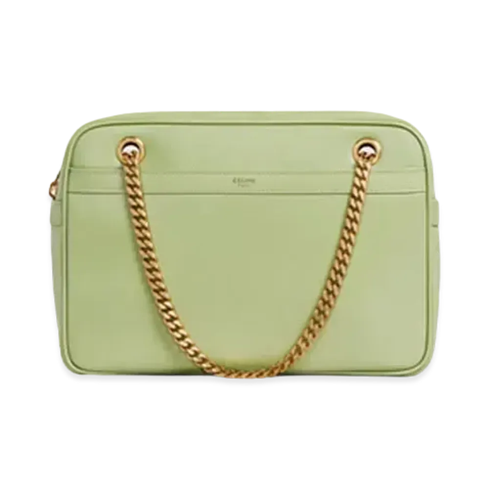 CELINE Small Patapans in Smooth Lambskin "Sage"