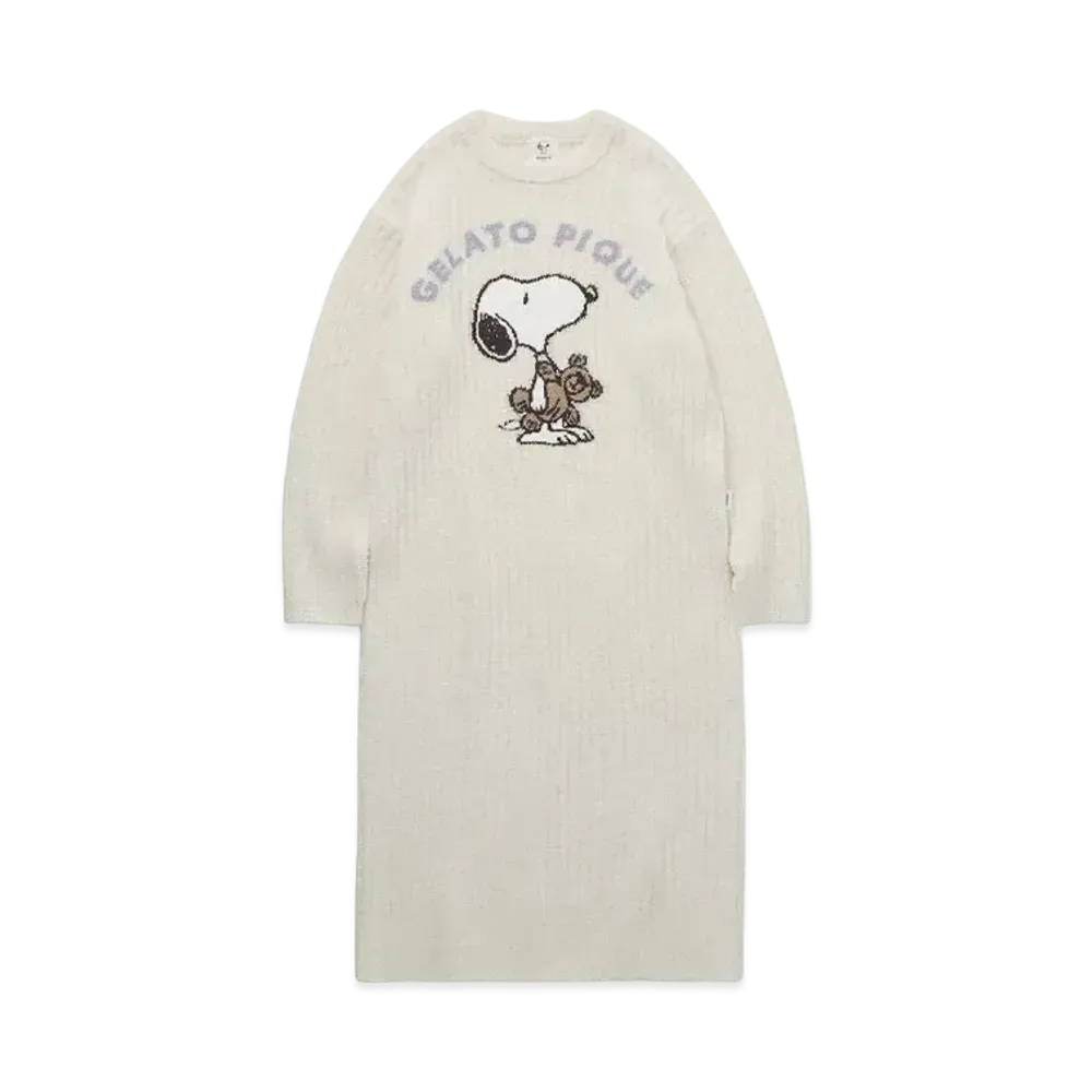 GELATO PIQUE x PEANUTS Snoopy x Bear Jacquard One Piece "Off White"