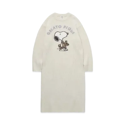 GELATO PIQUE x PEANUTS Snoopy x Bear Jacquard One Piece "Off White"