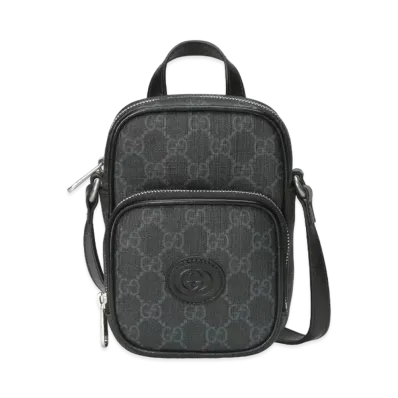 GUCCI Interlocking G Mini Bag GG Supreme Canvas "Black"