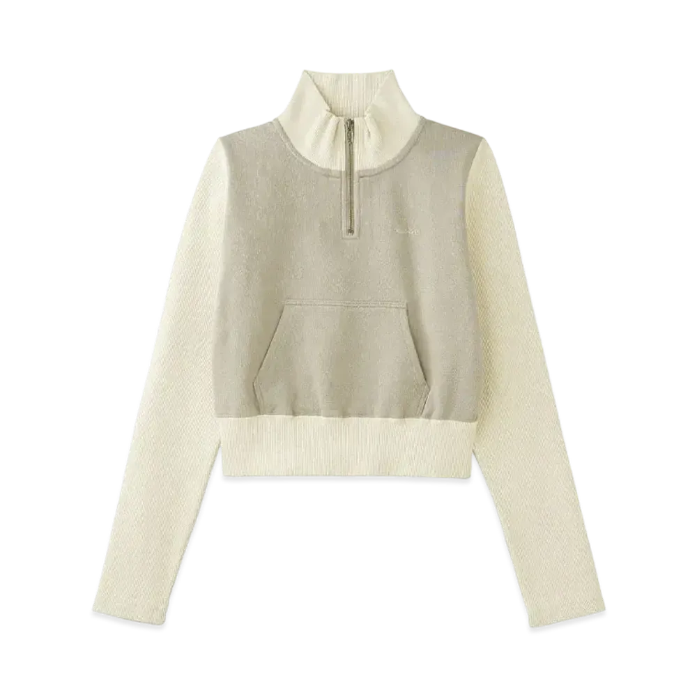 X-Girl Half Zip Sweat Top "Beige"