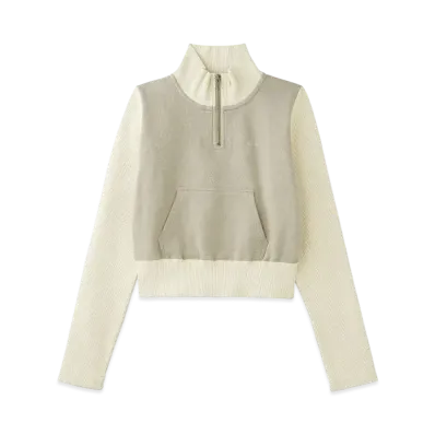X-Girl Half Zip Sweat Top "Beige"