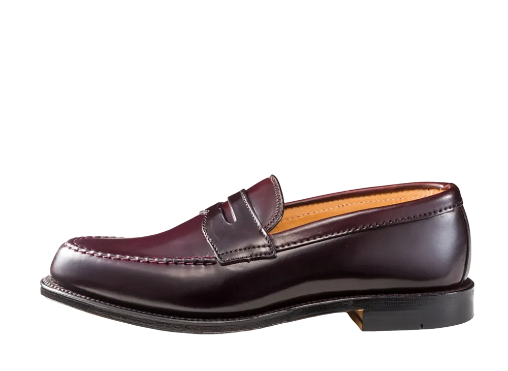 ALDEN Penny Loafer Van Shell Cordovan "#8 Dark Burgundy" 99162 D Single Leather Sole