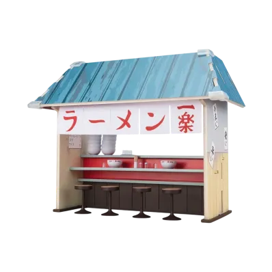 BANDAI "S.H.Figuarts" -Naruto: Shippuden- ICHIRAKU RAMEN SET