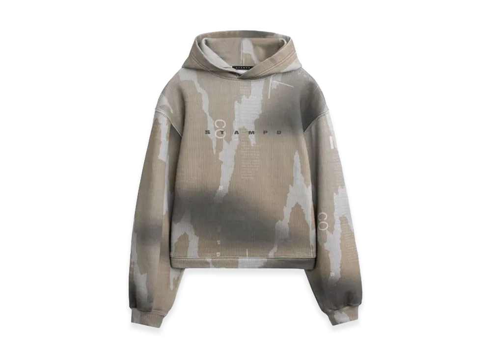 STAMPD Ikat Camo Cropped Hoodie "Camouflage"