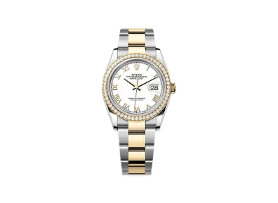 ROLEX Datejust 36mm Oystersteel & Yellow Gold Diamond 126283RBR "White"