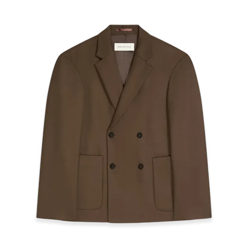 DRIES VAN NOTEN Boxy Wool Blazer "Mud"