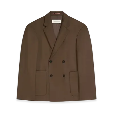 DRIES VAN NOTEN Boxy Wool Blazer "Mud"