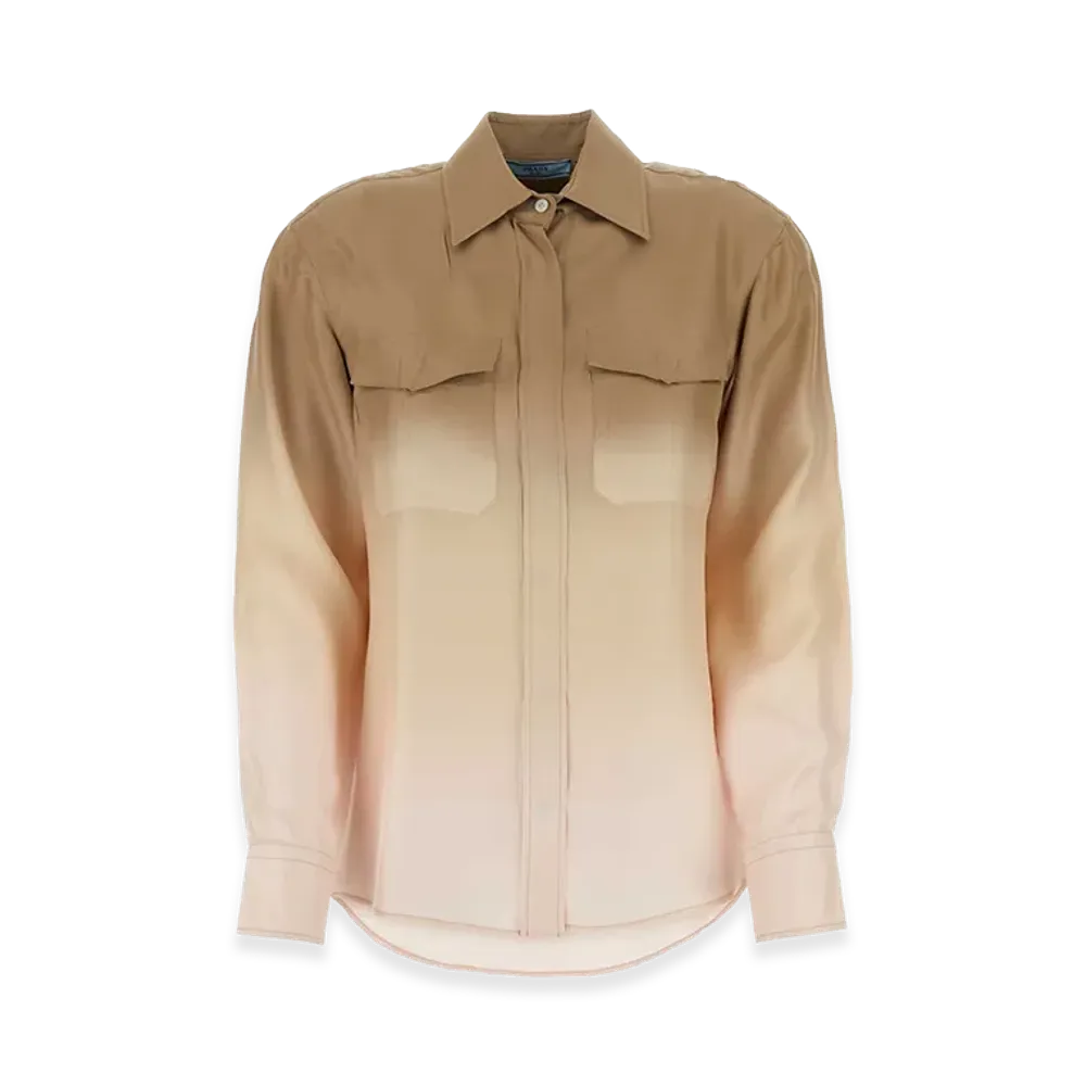 PRADA Women's Twill Shirt "Beige"
