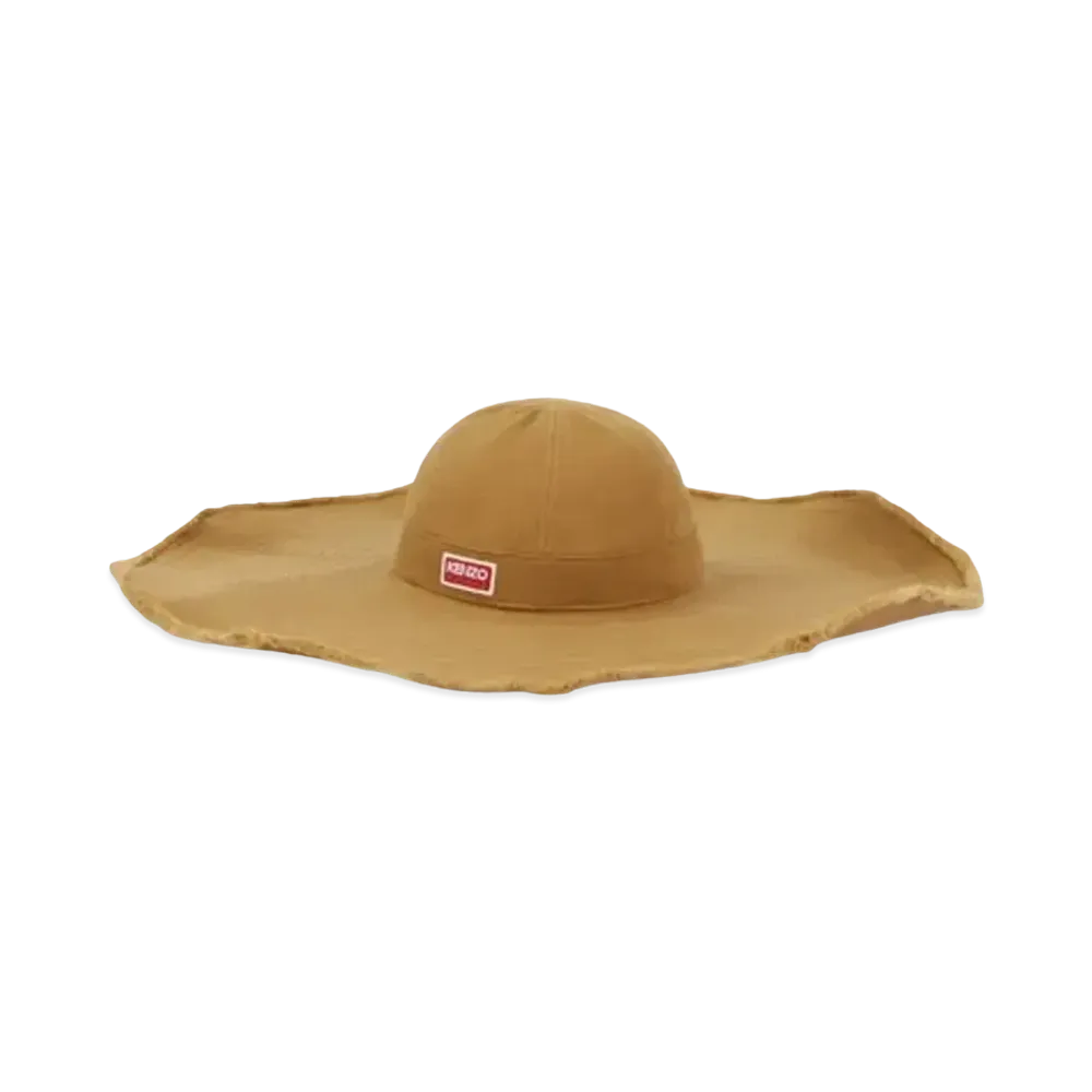 KENZO 'STAMP' Floppy Hat "Dark Beige"